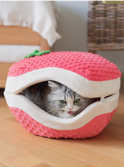 Pink Strawberry Cat Room | Cat Bed | Cat Playground | Pet Furniture