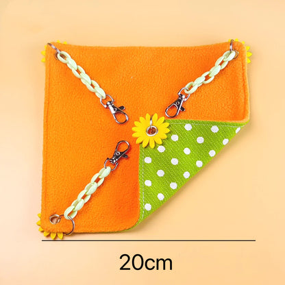 20x20cm Handmade Sunflower Hammock for Parrot Bird Toys Organic Bird Cages Accessories Lovebird Budgie Pacific Parrotlet Small Animals