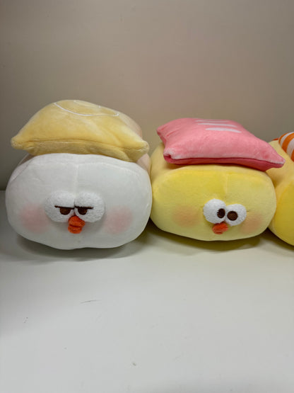 Lovely Chicken Fat Dundun Plush Doll | Sushi Chick Full Set of 4 - Children Gift Animal Plush Doll