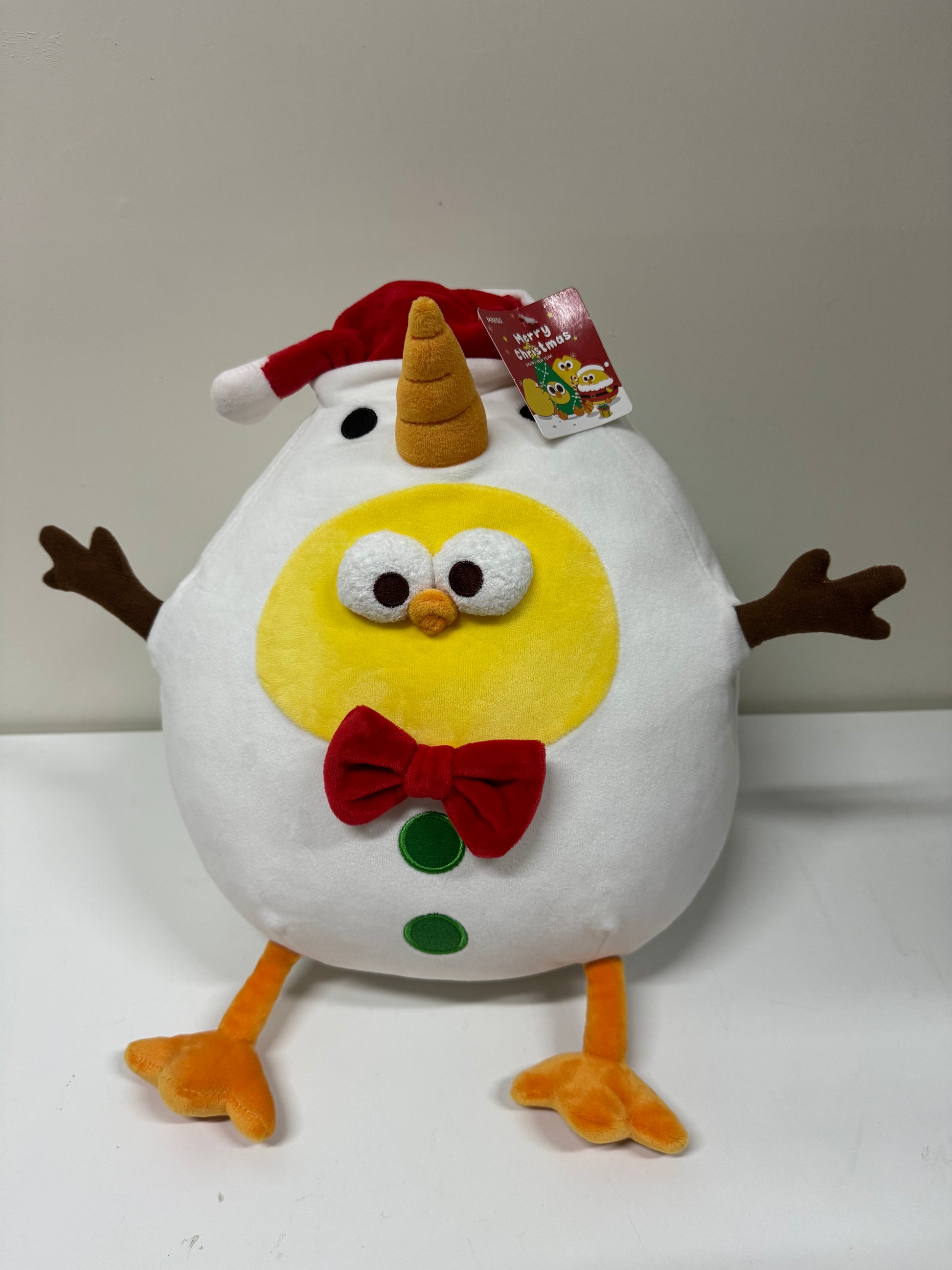 Lovely Chicken Fat Dundun Xmas Plush Doll | Snowman Chick - Children Gift Animal Plush Doll