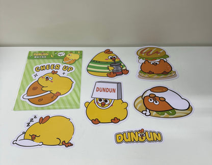 Lovely Chicken Fat Dundun Giant Sticker | 4 Style Pink Yellow Blue Green - Children Gift Animal Stationery