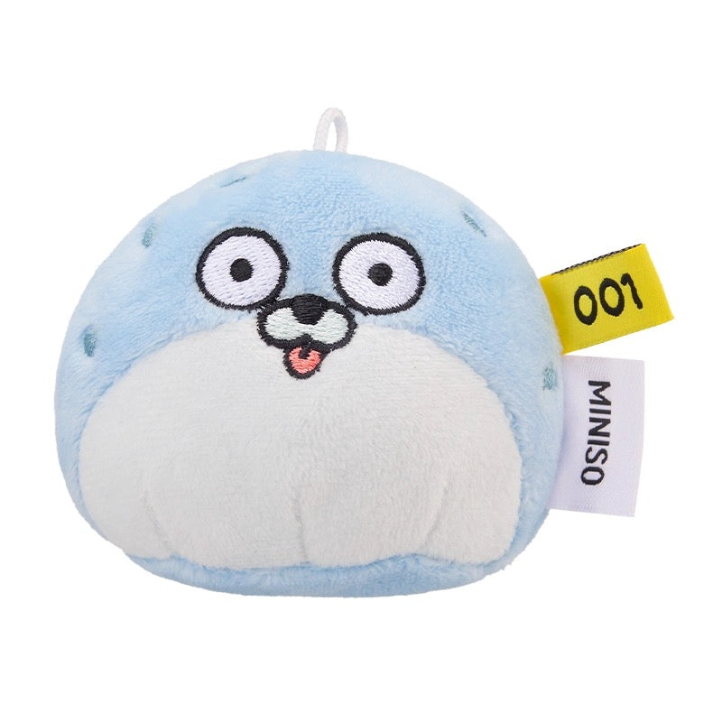 Lovely Seal Sealook Big Head Keychain | 001 Blue 002 Yellow 011 Grey - Children Gift Animal Plush Doll