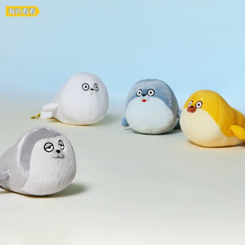 Lovely Seal Sealook Plush Doll | 001 Blue 002 Yellow 011 Grey 031 White - Children Gift Animal Plush Doll