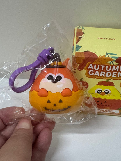 Lovely Chicken Fat Dundun Autumn Garden Plastic Keychain | Secret Pumpkin Witch Fox Dunny - Children Gift Animal Blind Box