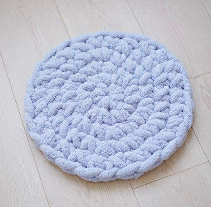 Handmade Knitting Soft Cushion Mat | Cat Bed | Cat Playground | Puppy Bed | Pet Furniture | Bunny Rabbit Mat