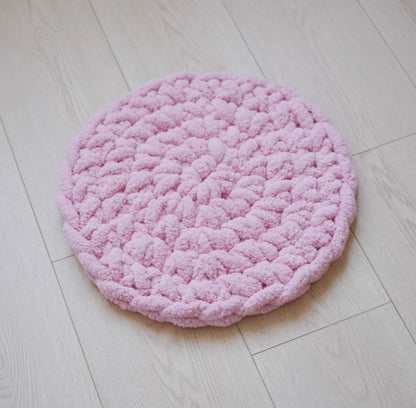 Handmade Knitting Soft Cushion Mat | Cat Bed | Cat Playground | Puppy Bed | Pet Furniture | Bunny Rabbit Mat