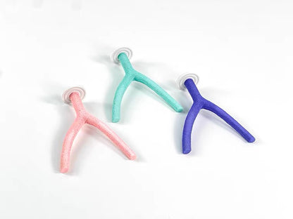 18cm Pastel Colour Parrot Resin Branch Claw Grinding Bar Perch Stickers Stand Pink Blue Green Purple - Stick for Medium Small Bird