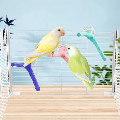 18cm Pastel Colour Parrot Resin Branch Claw Grinding Bar Perch Stickers Stand Pink Blue Green Purple - Stick for Medium Small Bird