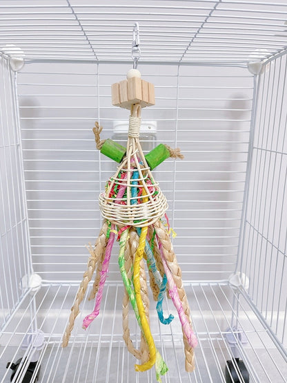 Tropical Series Ice Cream & Dessert Parrot Toys Hanging Toy Handmade Bird Toys Organic Bird Cages for Small Medium Big Parrot