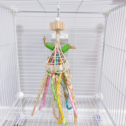 Tropical Series Ice Cream & Dessert Parrot Toys Hanging Toy Handmade Bird Toys Organic Bird Cages for Small Medium Big Parrot