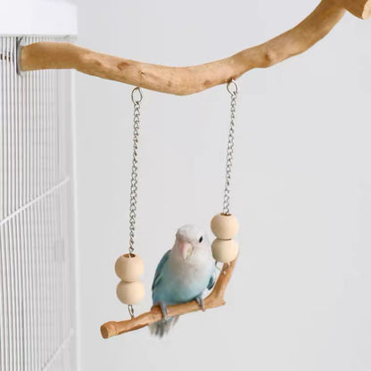 25-35cm Natural Style Double Branch Swings Birdcage Decorative Parrot Toys Hanging Toy Handmade Bird Organic Bird Cages Accessories