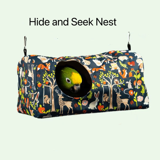 Handmade Hide and Seek Room Bed Nest For Small Medium Large Parrot - Organic Bird Cages Accessories Lovebird Budgie Parrotlet Amazon Conure