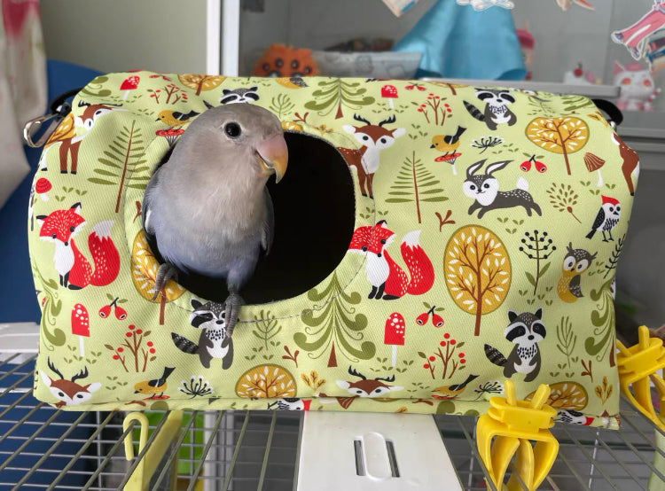 Handmade Hide and Seek Room Bed Nest For Small Medium Large Parrot - Organic Bird Cages Accessories Lovebird Budgie Parrotlet Amazon Conure