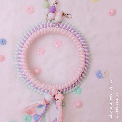 11.5-15cm SML Size Kawaii Style Pastel Rope Swings Parrot Birdie Toy for Small Medium Parrot