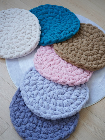 Handmade Knitting Soft Cushion Mat | Cat Bed | Cat Playground | Puppy Bed | Pet Furniture | Bunny Rabbit Mat