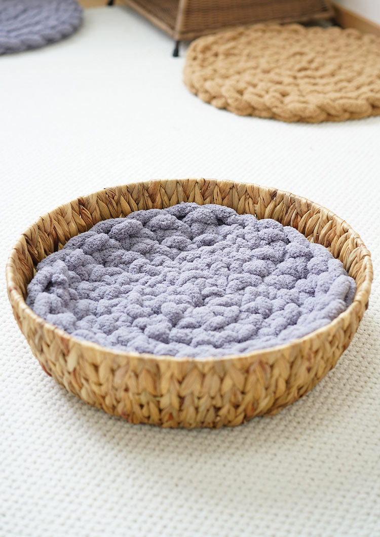 Handmade Knitting Soft Cushion Mat | Cat Bed | Cat Playground | Puppy Bed | Pet Furniture | Bunny Rabbit Mat