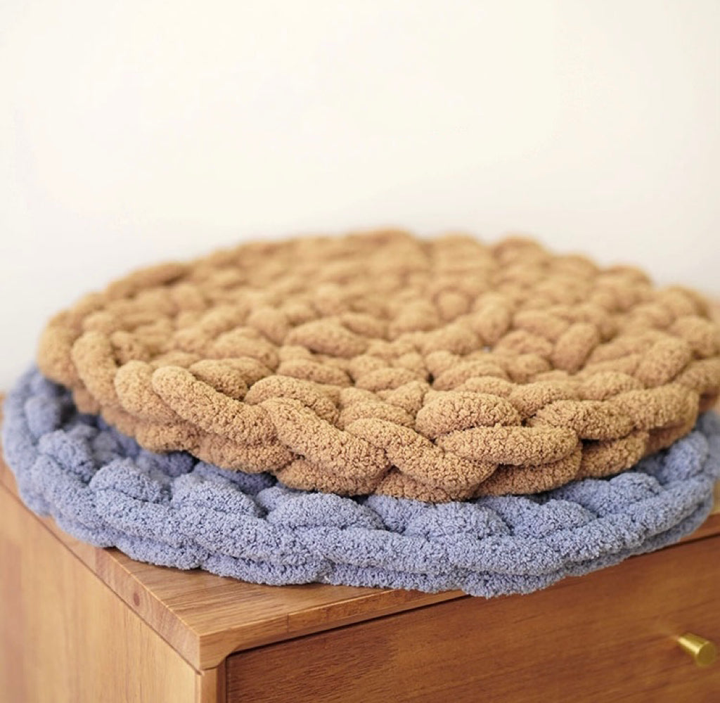 Handmade Knitting Soft Cushion Mat | Cat Bed | Cat Playground | Puppy Bed | Pet Furniture | Bunny Rabbit Mat