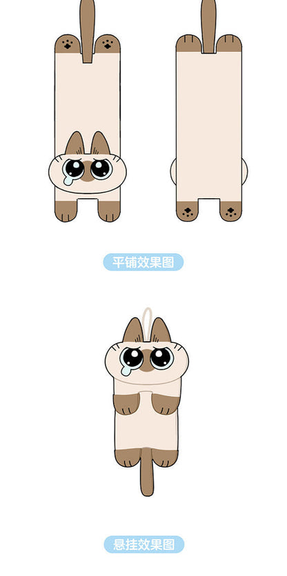 Azukisan's Daily life | Azukisan Cute Cotton Hand Towel - Kawaii Items Siamese Cat Xiaodouni Toy Collection