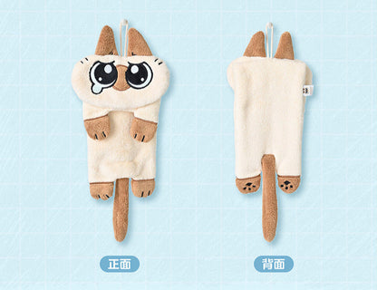 Azukisan's Daily life | Azukisan Cute Cotton Hand Towel - Kawaii Items Siamese Cat Xiaodouni Toy Collection