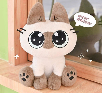 Azukisan's Daily life | Azukisan Cute Cotton Doll - Kawaii Items Siamese Cat Xiaodouni Toy Collection