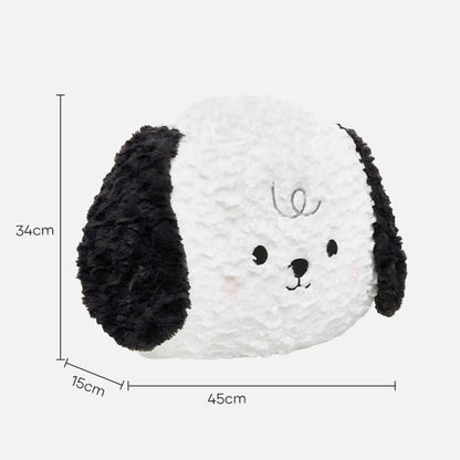 The Green Party Little Dog Cushion | Doggie White & Black - Plush Doll Children Gift Animal