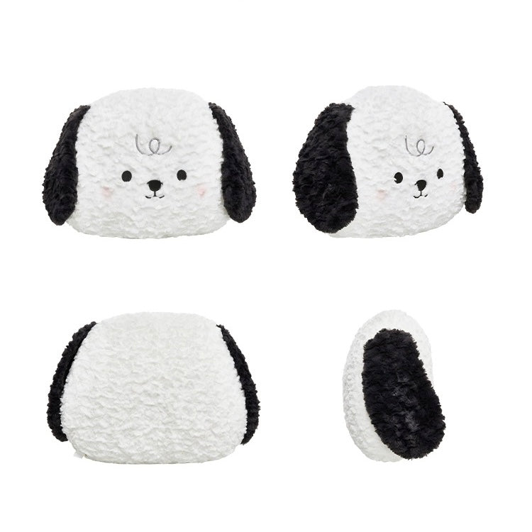 The Green Party Little Dog Cushion | Doggie White & Black - Plush Doll Children Gift Animal