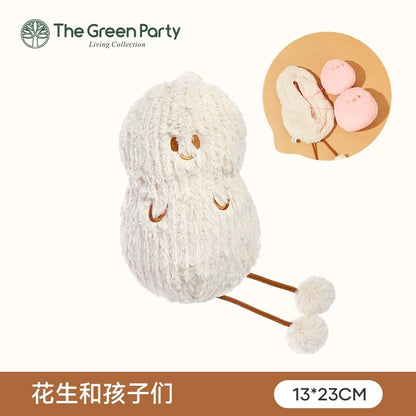 The Green Party Lovely Beans Family | Peanut Melon Seeds Pistachio Peas - Plush Doll Children Gift Animal