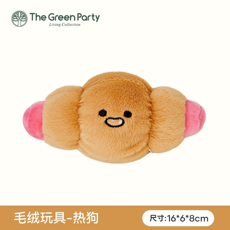 The Green Party Lovely Food Family | Breads Sushi Pine Hot Dog - Small Plush Doll Children Gift Animal