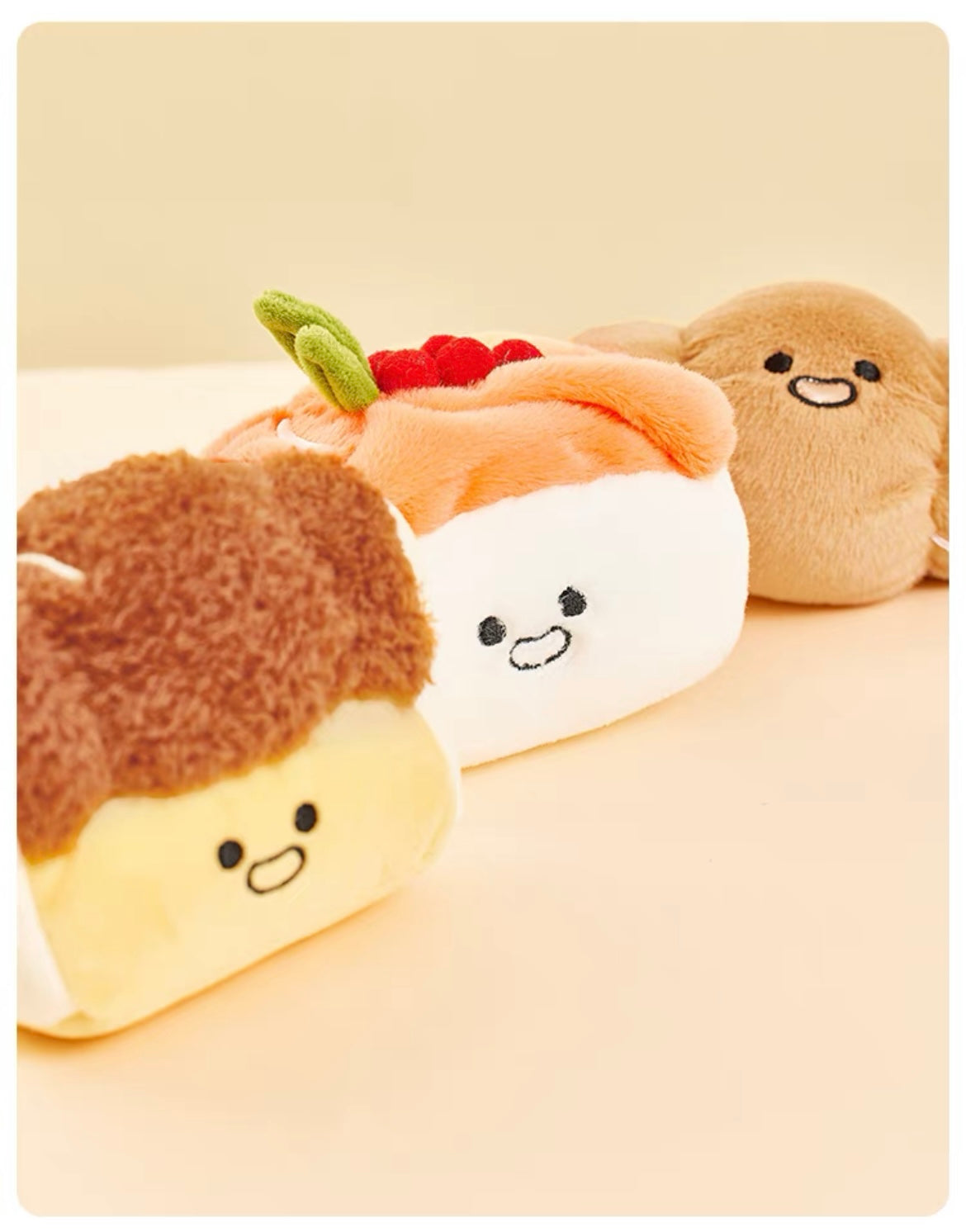 The Green Parrty Lovely Food Family | Breads Sushi Pine Hot Dog - Plush Doll Children Gift Animal