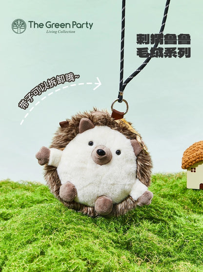 The Green Party Lovely Pet | Hedgehog Keychain Coinbag Bag Pen Bag - Plush Doll Children Gift Animal