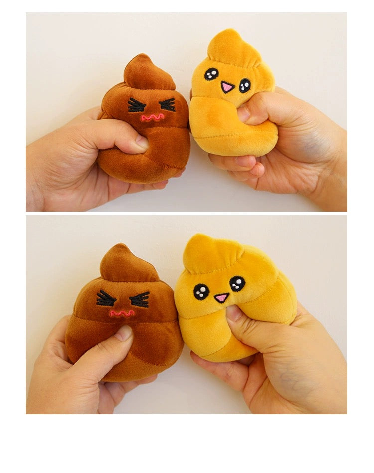 Mochi Town Lovely Pupu Squeeze Plush Doll | Gold Brown - Mini Plush Doll Children Gift Animal