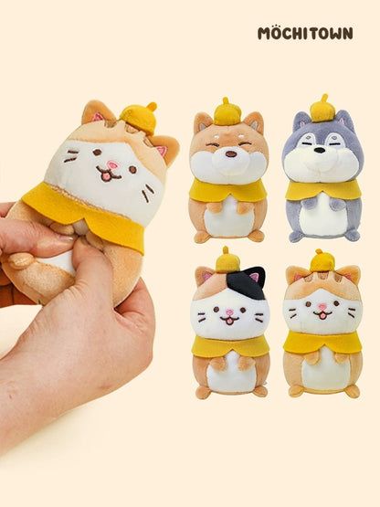 Mochi Town Lovely Animal Squeeze Plush Doll | Calico Cat Dog - Mini Plush Doll Children Gift Animal