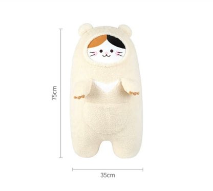 Mochi Town Lovely Animal Giant Plush Doll | in Bear Pajamas Calico Cat & Dog - Mini Plush Doll Children Gift Animal