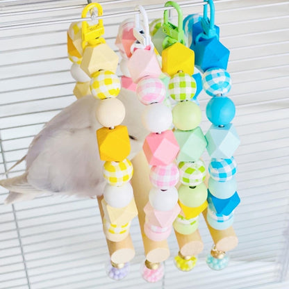 10x13cm Colourful Small Wooden Swings Handmade Bird Toys Organic Bird Cages Accessories for Lovebird Budgie Pacific Parrotlet