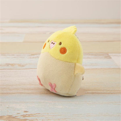 6cm Japan Fatty Mini Plush Birdie Keychain Green Blue Budgie Yellow Grey Cockatiel Children Cute Gift