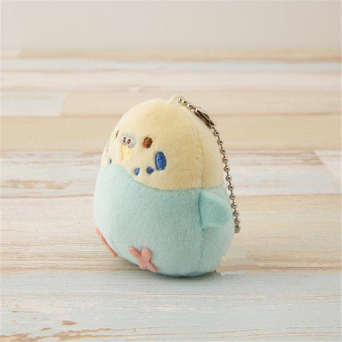 6cm Japan Fatty Mini Plush Birdie Keychain Green Blue Budgie Yellow Grey Cockatiel Children Cute Gift