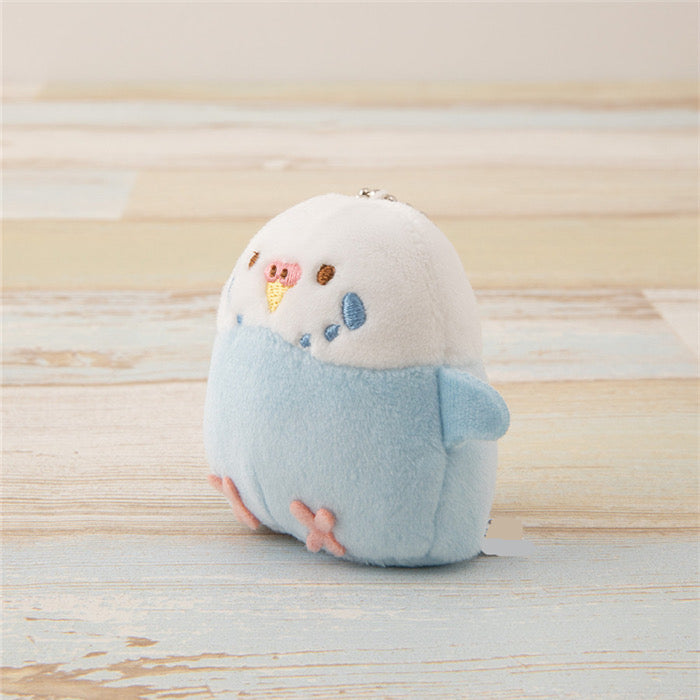 6cm Japan Fatty Mini Plush Birdie Keychain Green Blue Budgie Yellow Grey Cockatiel Children Cute Gift