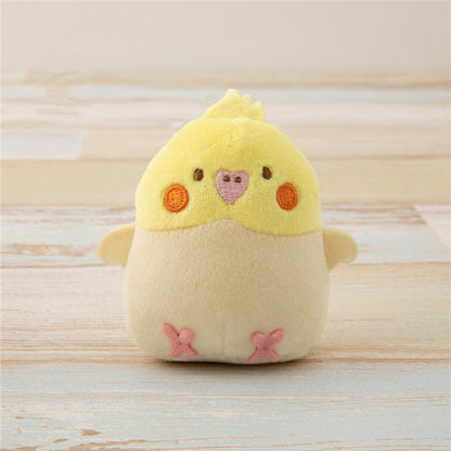 6cm Japan Fatty Mini Plush Birdie Keychain Green Blue Budgie Yellow Grey Cockatiel Children Cute Gift