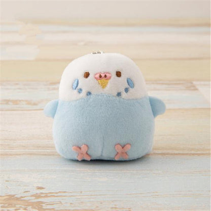 6cm Japan Fatty Mini Plush Birdie Keychain Green Blue Budgie Yellow Grey Cockatiel Children Cute Gift