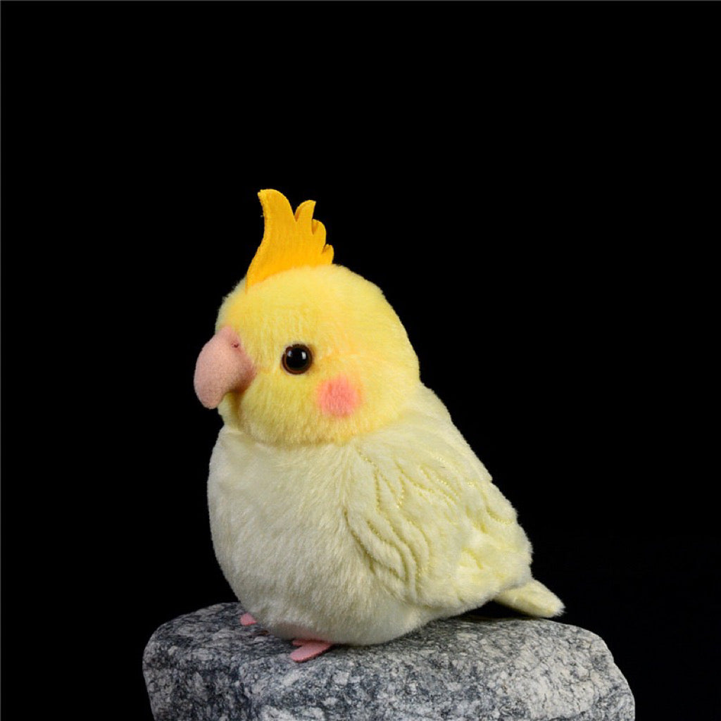 12.5cm Lovely Cockatiel Plush Doll | Yellow Cockatiel Grey Cockatiel - Children Gift Animal Plush Doll