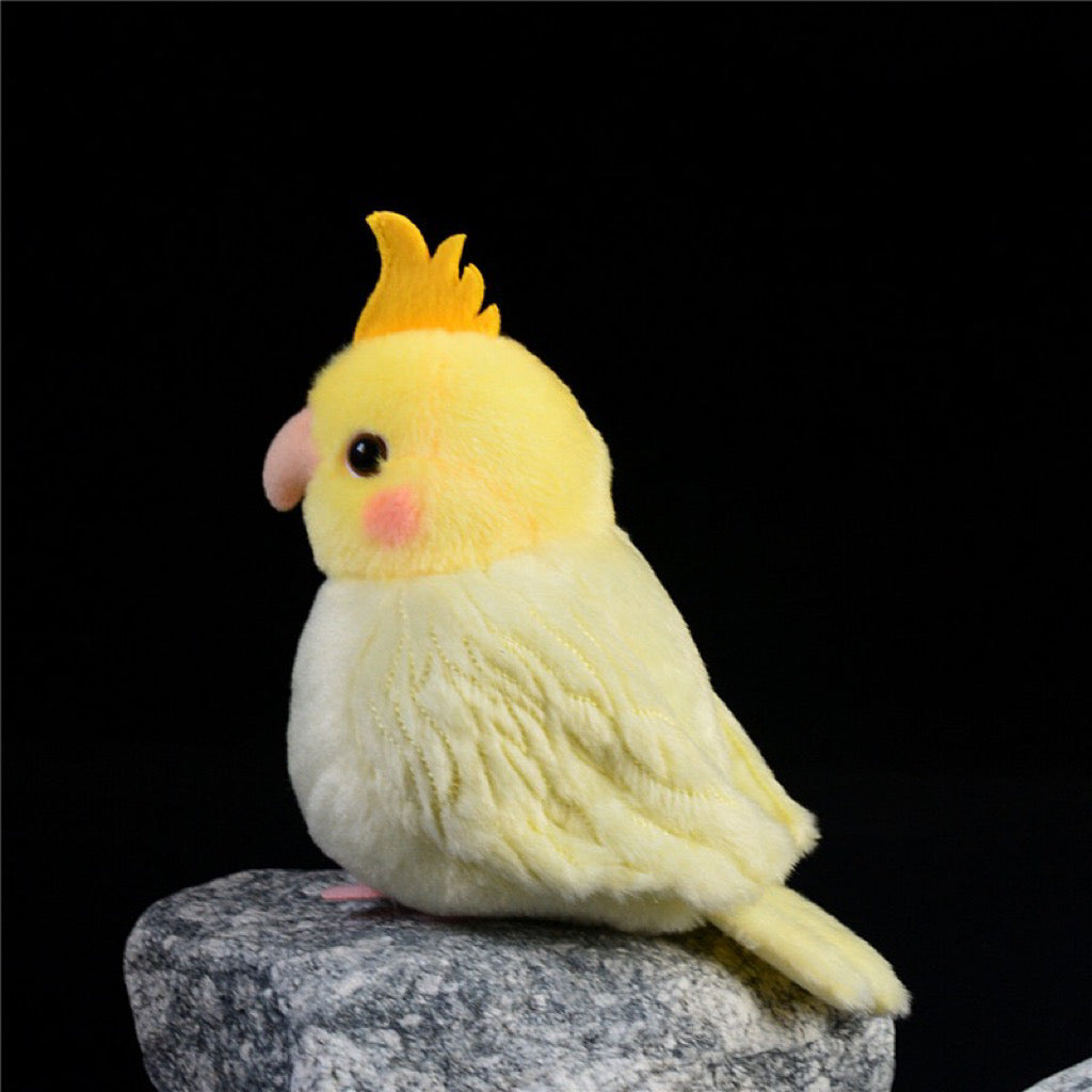 12.5cm Lovely Cockatiel Plush Doll | Yellow Cockatiel Grey Cockatiel - Children Gift Animal Plush Doll