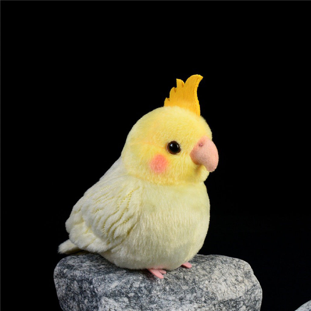 12.5cm Lovely Cockatiel Plush Doll | Yellow Cockatiel Grey Cockatiel - Children Gift Animal Plush Doll