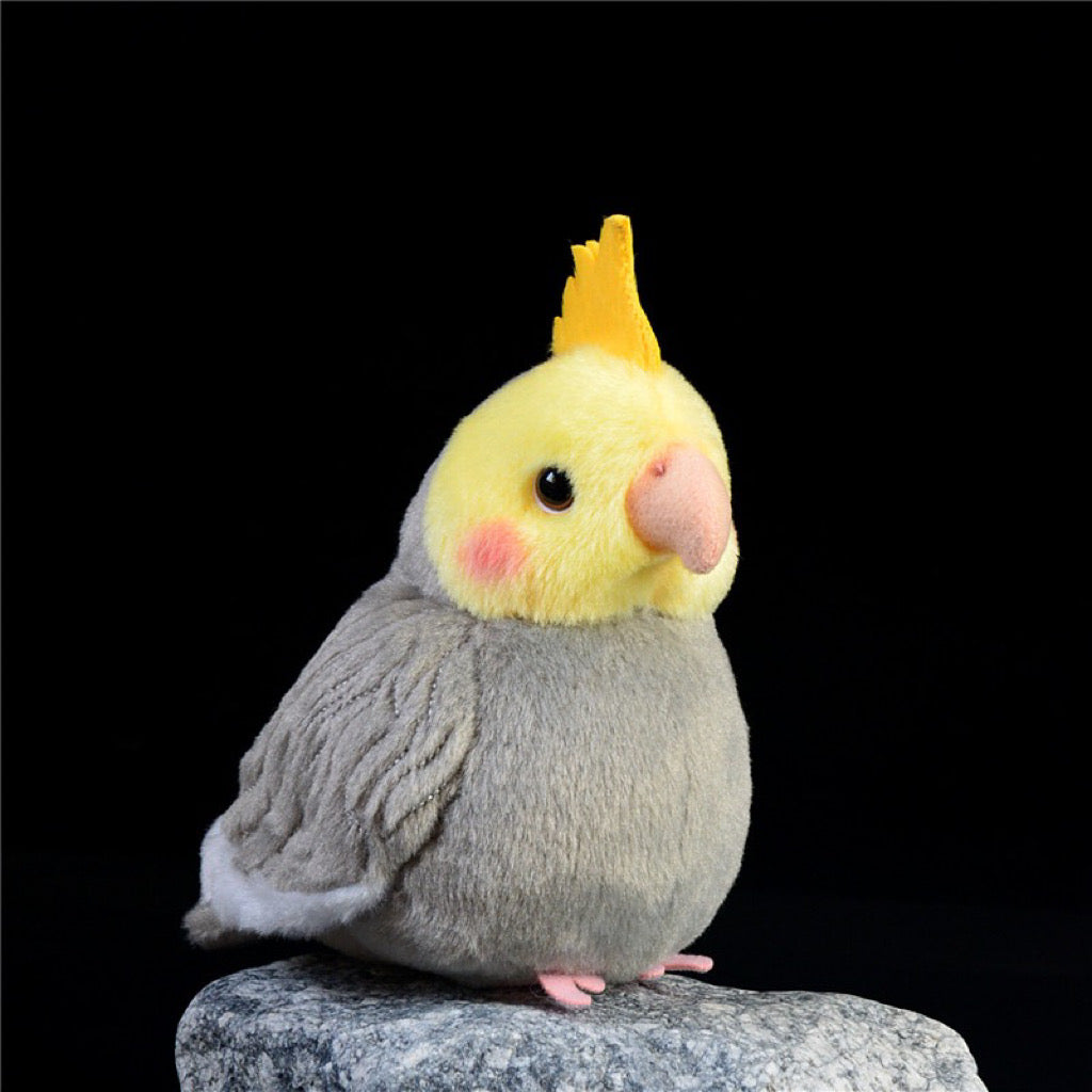 12.5cm Lovely Cockatiel Plush Doll Yellow Cockatiel Grey Cockatiel WinnieTheBirds Toy Shop