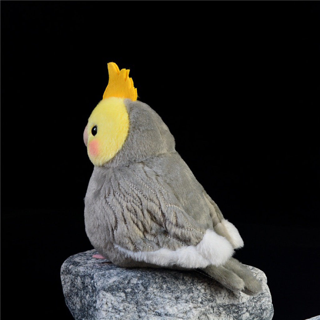 12.5cm Lovely Cockatiel Plush Doll | Yellow Cockatiel Grey Cockatiel - Children Gift Animal Plush Doll