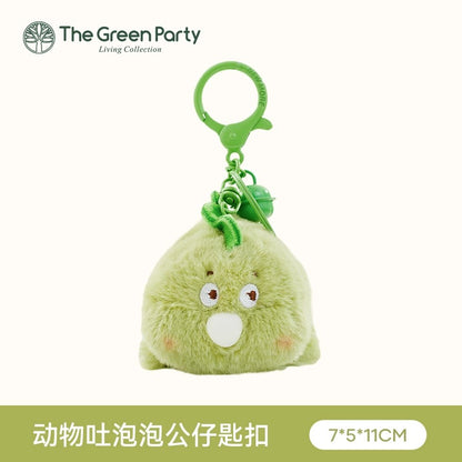 The Green Party Fun Bubble Animals Keychain | Chick Bear Dog Panda Pig Dinosaure Squeeze Plush Doll- 5cm Children Gift Animal mini Plush Doll Keychain