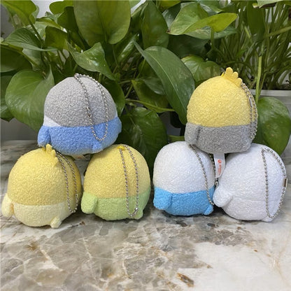 6.5cm Japan Plush Keychain Blue Green Budgie Yellow Grey Cockatiel Blue Fisher Lovebird Java Sparrow Lovely Parrot Birdie Gift