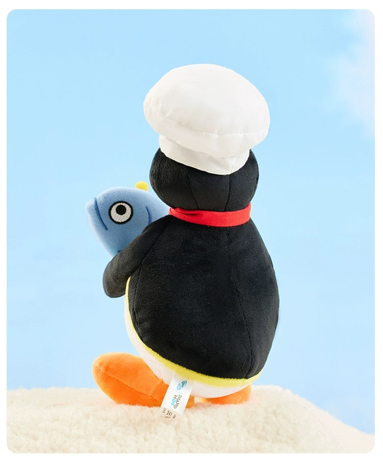 The Green Party Little Penguin Pingu | with fish - 25cm Children Gift Animal Plush Doll