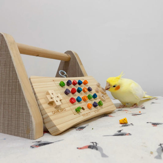 Bird Use Game Machine Wooden and Colourful Cork Bite Toys for Parrot Bird Toys Cages Accessories Lovebird Budgie Pacific Parrotlet