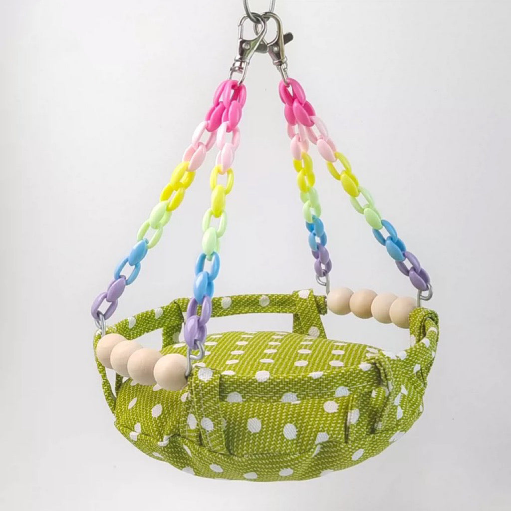 17x22cm Handmade Country Style Swings Basket Bed Hanging Parrot Bird Toys Organic Bird Cages Accessories Lovebird Budgie Pacific Parrotlet