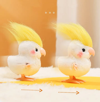 DIY Hair Style Cockatiel Spring Walk Toy Children Gift Lovely Birdie Collection